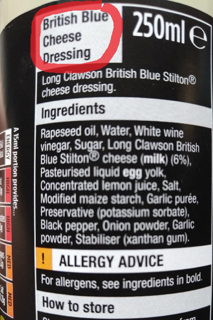 Blue cheese dressing