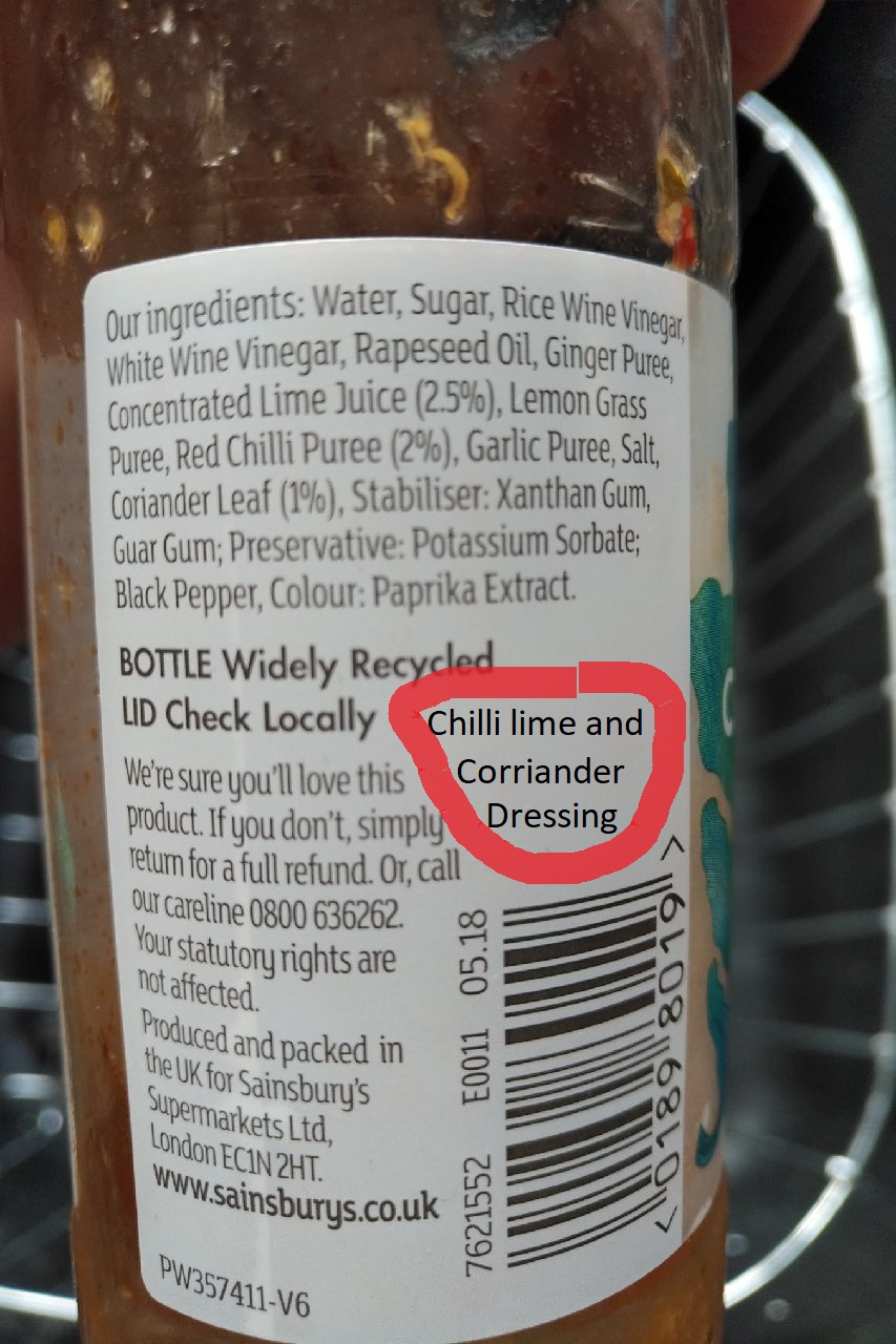 Chilli Lime and Coriander Dressing